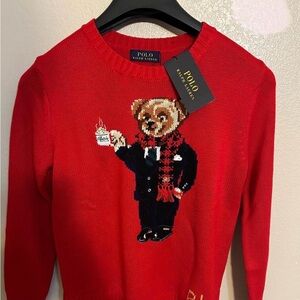 Polo by Ralph Lauren Red Bear Crewneck Sweater